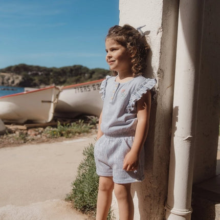 Kort tuinpak Denim Blue Stripe koop je bij Babywinkel