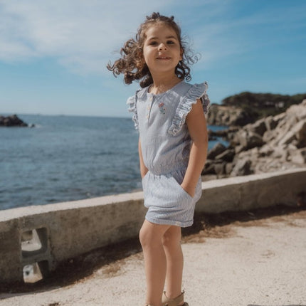 Kort tuinpak Denim Blue Stripe koop je bij Babywinkel