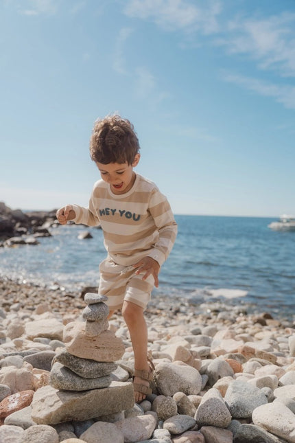 Korte broek Biscuit Stripe koop je bij Babywinkel