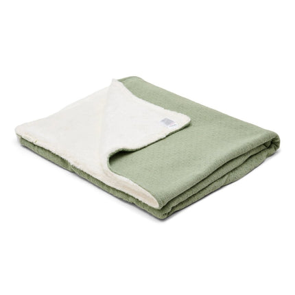 Ledikantdeken gebreid - Pure Sage - Babywinkel - 8721122584149
