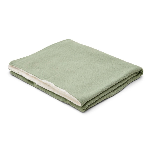 Ledikantdeken gebreid - Pure Sage - Babywinkel - 8721122584149