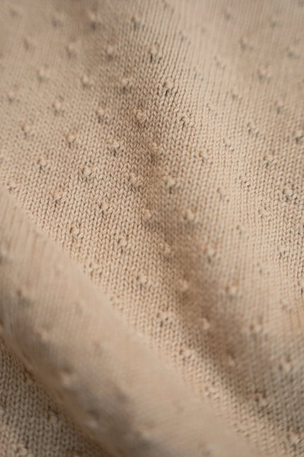 Ledikantdeken gebreid - Pure Soft Beige - Babywinkel - 8721122584378