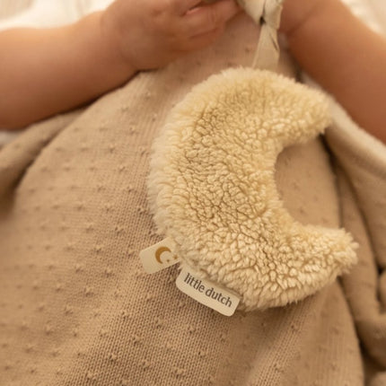 Ledikantdeken gebreid/fleece - Pure Soft Beige - Babywinkel - 8721122584354