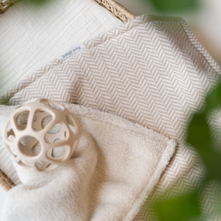 Ledikantdeken teddy Dawn beige/ecru - Babywinkel - 8721052101553