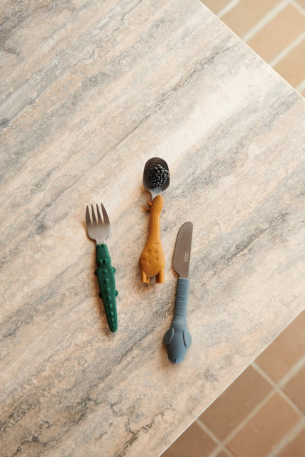 Liewood Baby Bestekset Tove All Together Golden Caramel koop je bij Babywinkel