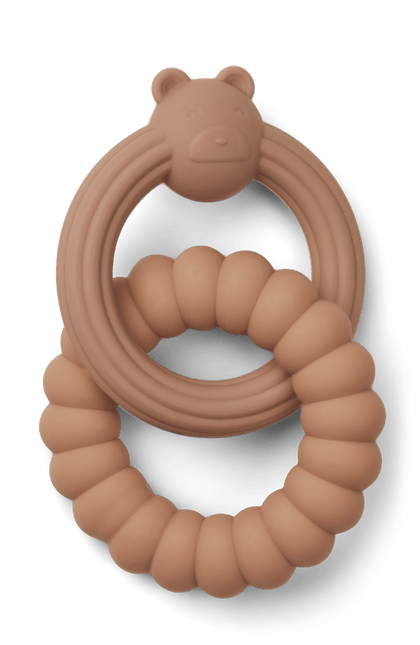 Liewood Bijtring Herbert Mr Bear Rose koop je bij Babywinkel