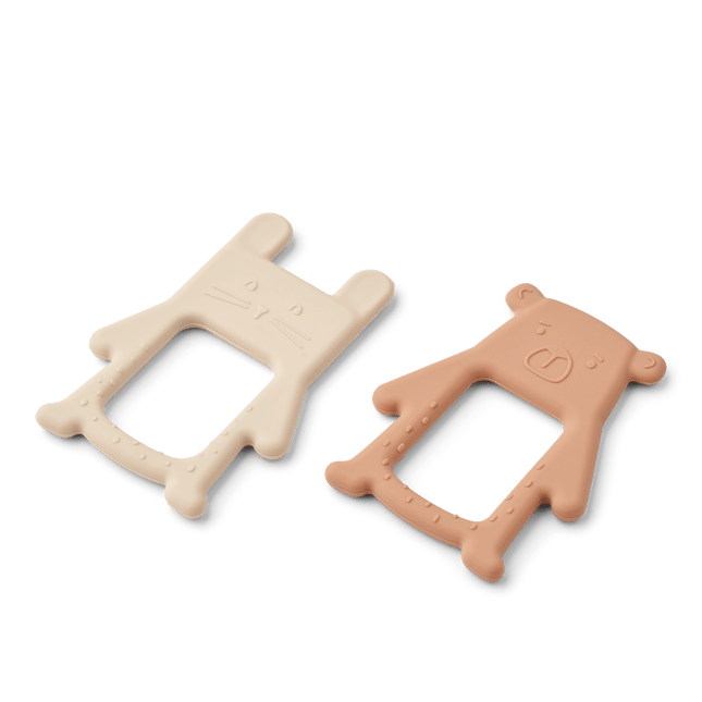 Liewood Bijtring Jonathan Classic 2 - Pack Tuscany Rose / Apple Blossom koop je bij Babywinkel