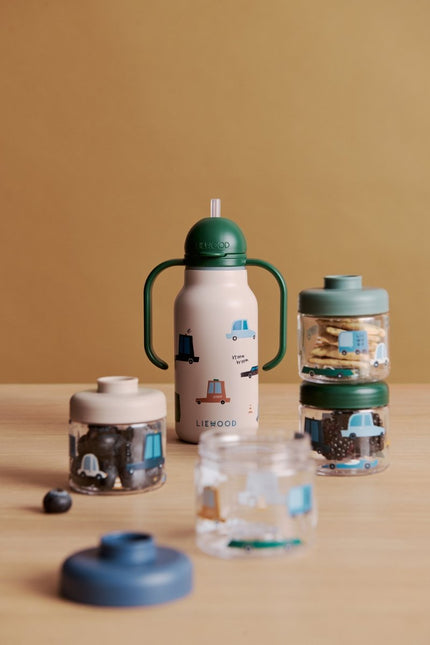 Liewood Opbergbakjes Dominique Tritan Cars / Sandy 100ml 4st koop je bij Babywinkel