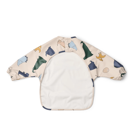 Liewood Slabbetje Dino Roar / Sandy Lange Mouwen koop je bij Babywinkel