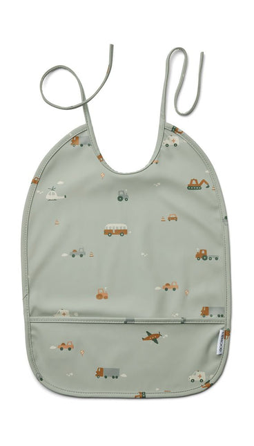 Liewood Slabbetje Lai Vehicles/Dove Blue koop je bij Babywinkel