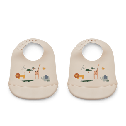 Liewood Slabbetje Tilda Safari Sandy 2St - Liewood - Babywinkel - 5713370414357
