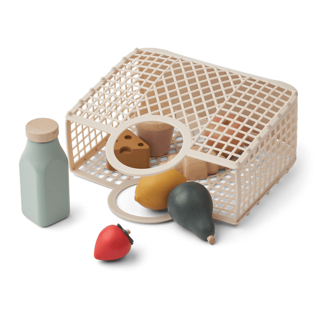 Liewood Speelgoedwinkeltje Florin Play Food & Grocery Basket Sandy Multi Mix koop je bij Babywinkel