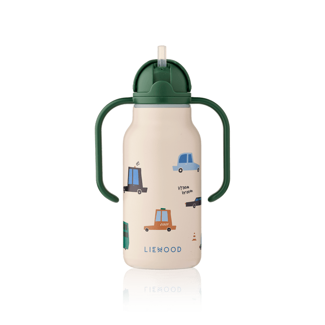 Liewood Waterfles Kimmie Cars / Sandy 250ml koop je bij Babywinkel