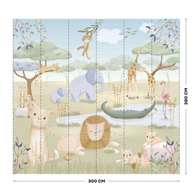 Little Dutch Fotobehang Safari Friends koop je bij Babywinkel