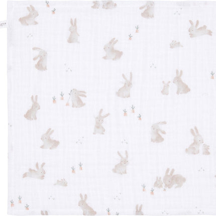 <tc>Little Dutch</tc> Sábana bajera Cuna Blanca Bebé Conejito