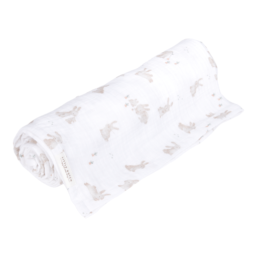 <tc>Little Dutch</tc> Manta envolvente hidrófila 120Cm Conejito bebé