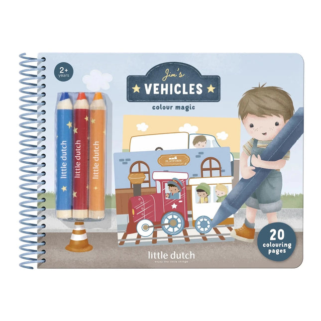 Little Dutch Kleurboek Jim Voertuigen koop je bij Babywinkel