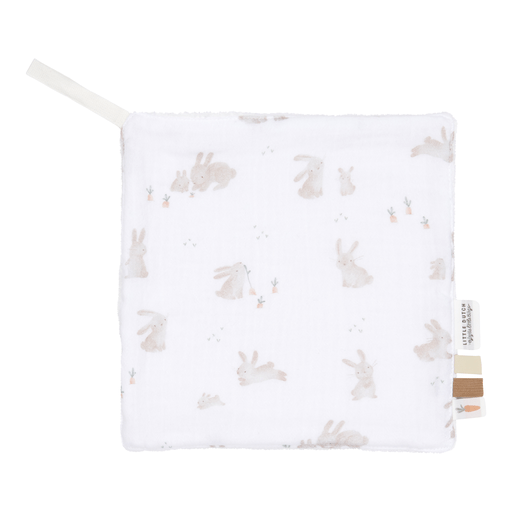 <tc>Little Dutch</tc> Manta de peluche Hidrófila Blanca Conejito 20X20Cm