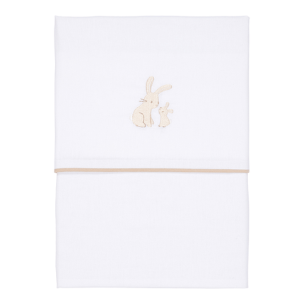 <tc>Little Dutch</tc> Sábana bajera Baby Bunny Blanco Bordada