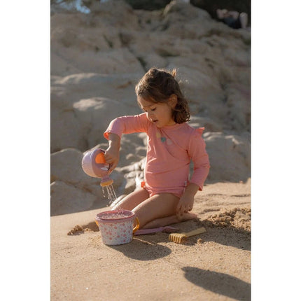 Little Dutch Pink Flower Strandset 9,5cm 5 dlg - Babywinkel - 8712051142388