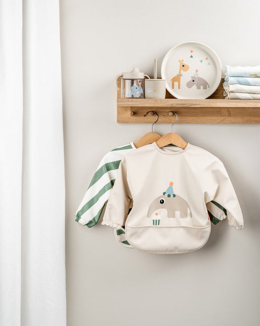Lopende mouwen met zakken Strepen Groen koop je bij Babywinkel