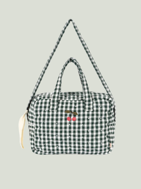 Luiertas Pop Green Check koop je bij Babywinkel