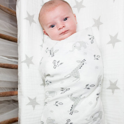 Lulujo Hydrofiele Doek Afrique Katoen 120x120cm koop je bij Babywinkel