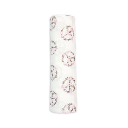 Lulujo Hydrofiele Doek Peace 120x120cm - Lulujo - Babywinkel - 628233451545