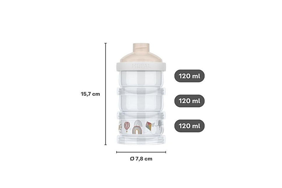 Melkpoedertoren Mepal Mio 3 - delig - Little Goose - Babywinkel - 8720294049296