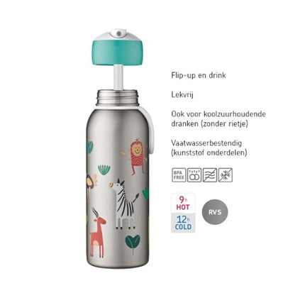 Mepal Thermosfles Flip - Up Campus 350ml Turquoise - Mepal - Babywinkel - 8720294011712
