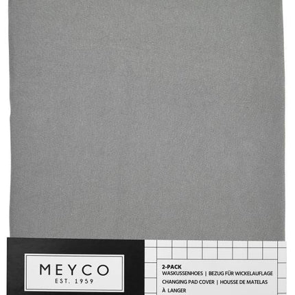 Meyco Aankleedkussenhoes Basic Jersey Grijs 2st - Meyco - Babywinkel - 4054703862041