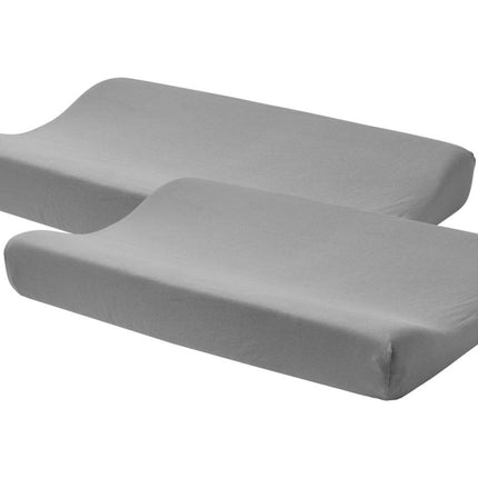 Meyco Aankleedkussenhoes Basic Jersey Grijs 2st - Meyco - Babywinkel - 4054703862041