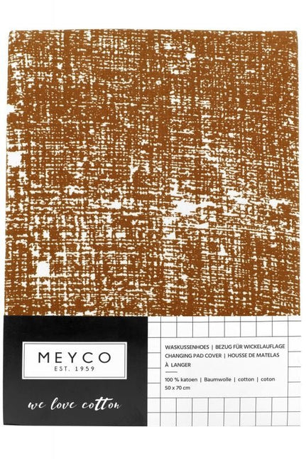 Meyco Aankleedkussenhoes Fine Lines Camel koop je bij Babywinkel