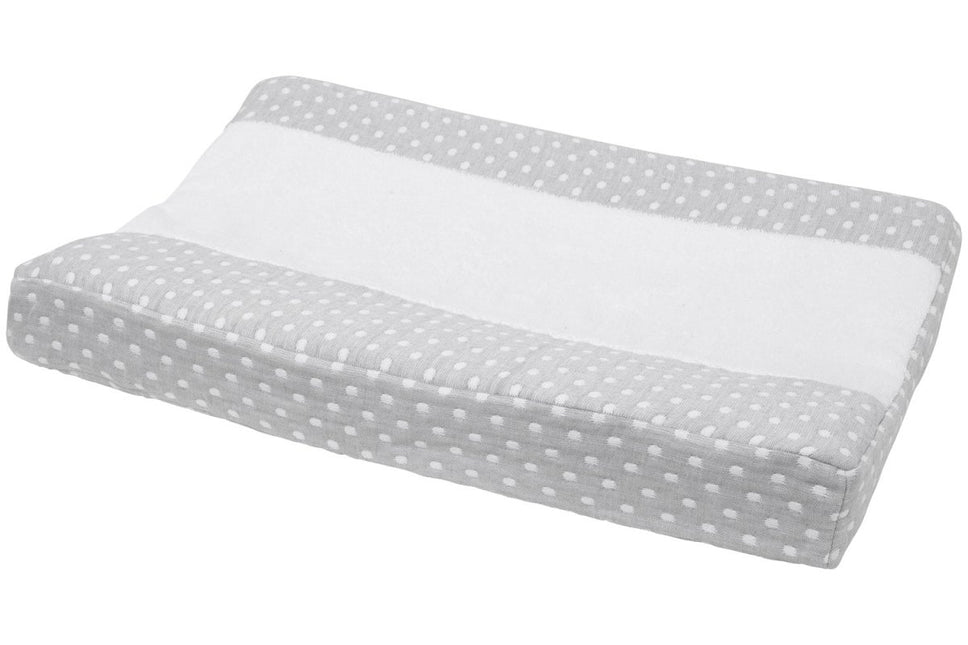 Meyco Aankleedkussenhoes Little Dots Grijs koop je bij Babywinkel