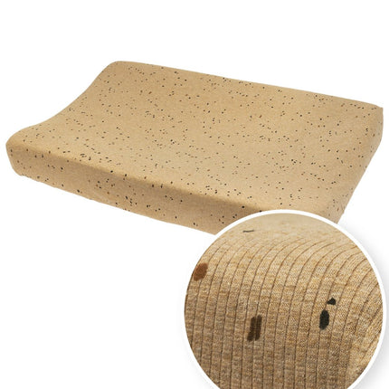 Meyco Aankleedkussenhoes Rib Mini Spot Toffee Melange 50X70cm - Meyco - Babywinkel - 4054703224429