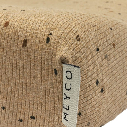 Meyco Aankleedkussenhoes Rib Mini Spot Toffee Melange 50X70cm - Meyco - Babywinkel - 4054703224429