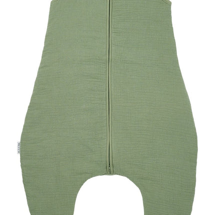 Meyco Baby Uni Baby Winter Slaapoverall Jumper Pre - Washed Hydrofiel Olive Green - Meyco - Babywinkel - 4054703247664