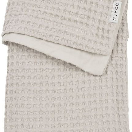 Meyco Baby Waffle Cotton Ledikant Deken Greige 100x150cm - Meyco - Babywinkel - 4054703235425