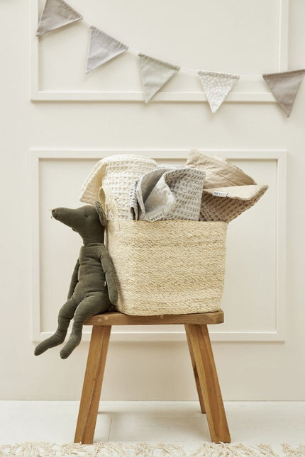 Meyco Baby Waffle Cotton Ledikant Deken Sand 75x100cm - Meyco - Babywinkel - 4054703235319