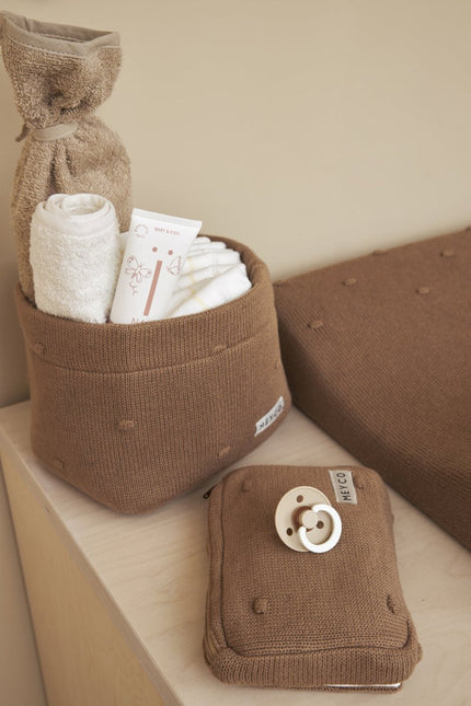 Meyco Commodemandje Medium Mini Knots Toffee - Meyco - Babywinkel - 4054703430882