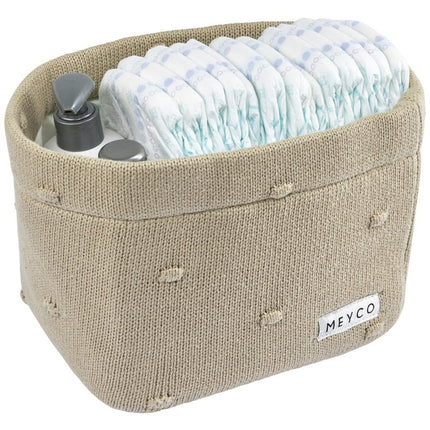 Meyco Commodemandje Small Mini Knots Sand - Meyco - Babywinkel - 4054703230796