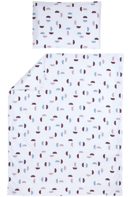 Meyco Dekbedovertrek Met Kussensloop Shapes Lilac 100X135 cm - Meyco - Babywinkel - 4054703350371