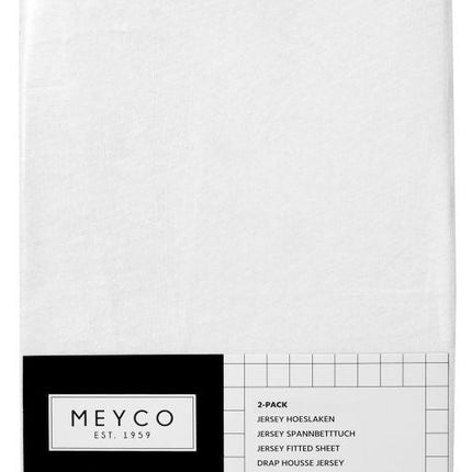 Meyco Hoeslaken Jersey Wit 60x120cm 2st - Meyco - Babywinkel - 4054703642001