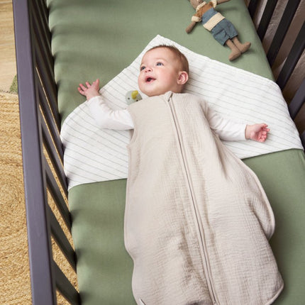 Meyco Hoeslaken Ledikant 2St Olive Green 60X120cm - Meyco - Babywinkel - 4054703668322