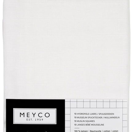 Meyco Hydrofiele Doek 10St Wit - Meyco - Babywinkel - 4054703522006