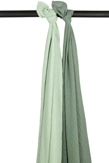 Meyco Hydrofiele Doek 2St Soft Green/Forest Green - Meyco - Babywinkel - 4054703488746