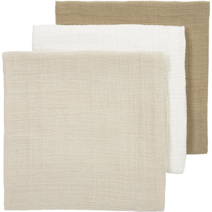 Meyco Hydrofiele Doek 3 - Pack Offwhite/Soft Sand/Taupe 70X70cm - Meyco - Babywinkel - 4054703152425