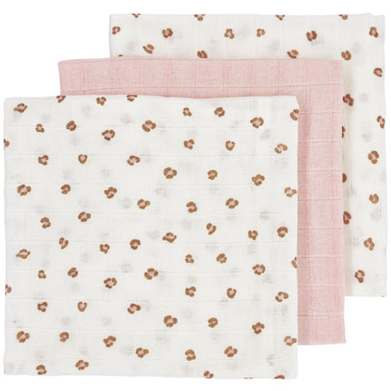 Meyco Hydrofiele Doek 3St Mini Panther Soft Pink - Meyco - Babywinkel - 4054703452549