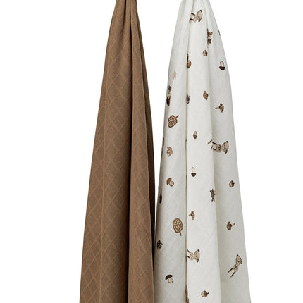 Meyco Hydrofiele Doek Animals 2 - Pack Toffee 120X120cm - Meyco - Babywinkel - 4054703152067