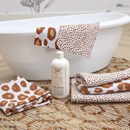 Meyco Hydrofiele Doek Cheetah Camel 3st - Meyco - Babywinkel - 4054703452303